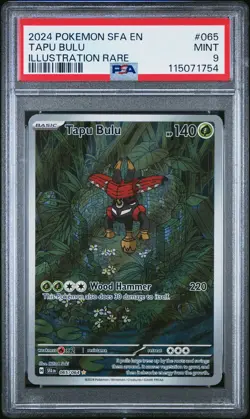 2024 POKEMON SFA EN-SHROUDED FABLE ILLUSTRATION RARE #065 TAPU BULU PSA 9 - Image 1