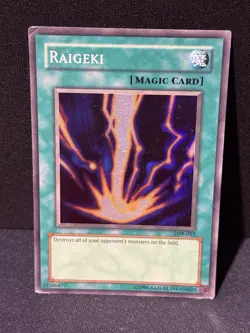 Yugioh Raigeki LOB-053 Super Rare Original Vintage - Image 1