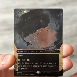 MTG Edge of Eternities Bondersâ€™ Enclave R 0094 Borderless Land Galaxy Foil NM - Image 3