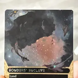 MTG Edge of Eternities Bondersâ€™ Enclave R 0094 Borderless Land Galaxy Foil NM - Image 4