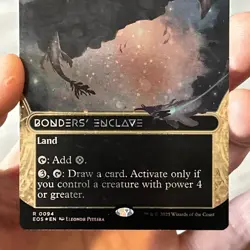 MTG Edge of Eternities Bondersâ€™ Enclave R 0094 Borderless Land Galaxy Foil NM - Image 5