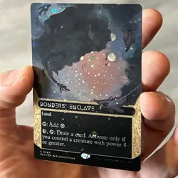 MTG Edge of Eternities Bondersâ€™ Enclave R 0094 Borderless Land Galaxy Foil NM - Image 6