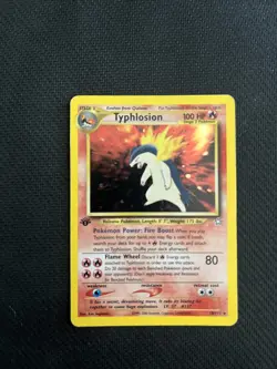 PokÃ©mon TCG Typhlosion Neo Genesis Holo Card 18/111 1st Edition - Image 1