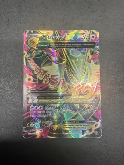 Mega Rayquaza EX 105/108 XY Pokemon Card Roaring Skies Ultra Rare Full Art - Image 3