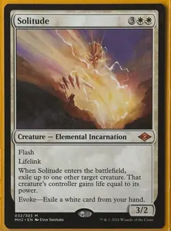 MTG Solitude Modern Horizons 2 Mythic Creature Card 032/303 Regular NM Condition - Image 1