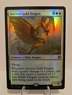 Ancient Gold Dragon MTG Commander Legends: Battle for Baldur's Gate Foil - Image 1