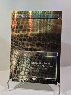 MTG Arid Mesa (Borderless) (Dragonscale Foil) Special Guests Foil  - Image 2