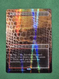 MTG Arid Mesa (Borderless) (Dragonscale Foil) Special Guests Foil  - Image 4