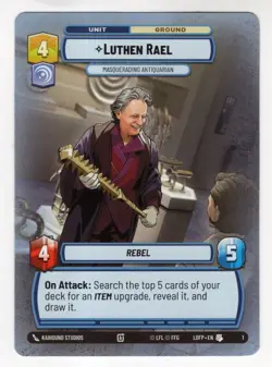 Star Wars Unlimited LotF Hyperspace OP Promo Card #1 Luthen Rael - Image 1