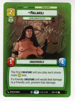 Star Wars Unlimited LotF Hyperspace OP Promo Card #7 Malakili - Image 1