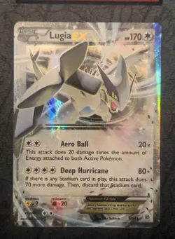 Lugia EX 68/98 XY Ancient Origins Ultra Rare Pokemon 2015 LP Holofoil - Image 1
