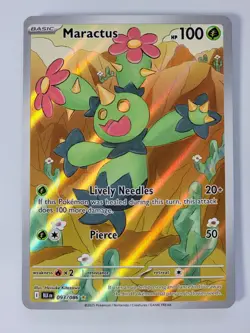 Maractus 093/086 Illustration Rare EN Pokemon TCG Black Bolt Pack fresh NM - Image 1