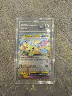 Pikachu ex 057/191 Pokemon Sv08: Surging Sparks Holo TAG 10 GEM MINT - Image 1