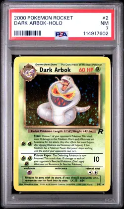 2000 POKEMON ROCKET #2 DARK ARBOK-HOLO PSA 7 - New Cert! - Image 1