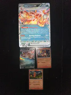 Pokemon TCG Jumbo Charizard EX Promo Card Holo 054/091 Set - Image 1