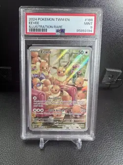 Eevee IR Holo Pokemon Twilight Masquerade 188/167 Sv06 Psa 9 - Image 1