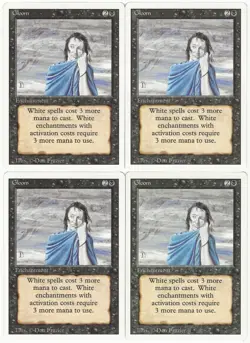 MTG Gloom x4 Revised Edition Uncommon NM/LP Playset - Image 1