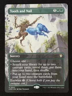 1x MTG Tooth and Nail (Borderless) - Commander Masters (CMM) #652 - pack fresh - Image 1