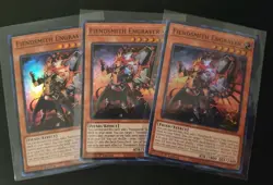 3x Yugioh Fiendsmith Engraver RA04-EN049 1s Ed Super Rare Holo NM Playset YUGIOH - Image 1