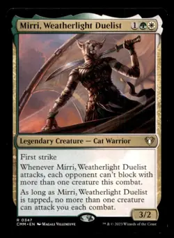MTG Mirri, Weatherlight Duelist LP Light Play Commander Masters - Image 1