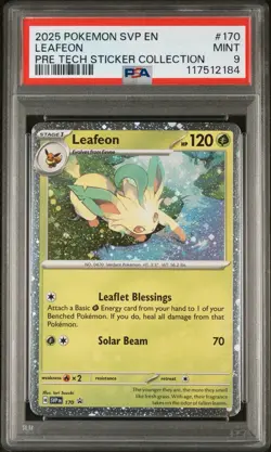 Leafeon PSA 9 2025 PRE Tech Sticker Collection #170 Pokemon Card - Image 3