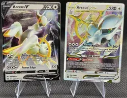 Pokemon Arceus V #122 & VSTAR #123 Metal Cards Promo - Image 1