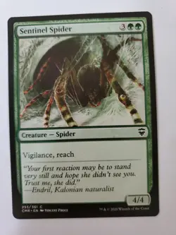 MTG Magic The Gathering Card Sentinel Spider Creature Spider Green Commander Leg - Image 3