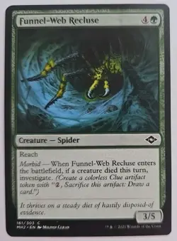 MTG Magic The Gathering Card Funnel-Web Recluse Creature Spider Green MH2  2021 - Image 3