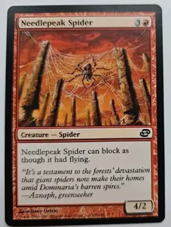 MTG Magic The Gathering Card Needlepeak Spider Creature Spider Red Planar Chaos - Image 3
