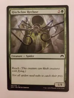 MTG Magic The Gathering Card Hitchclaw Recluse Creature Spider Green Modern Hori - Image 1