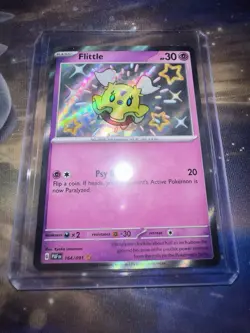 Pokemon Card Flittle 164/091 Shiny Paldean Fates Near Mint - Image 2