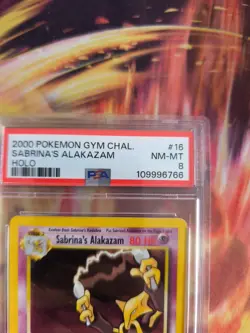 Pokemon Card Sabrina's Alakazam Simsala Gym Challenge 2000 Holo English PSA 8 - Image 10