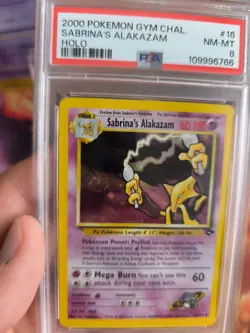 Pokemon Card Sabrina's Alakazam Simsala Gym Challenge 2000 Holo English PSA 8 - Image 5