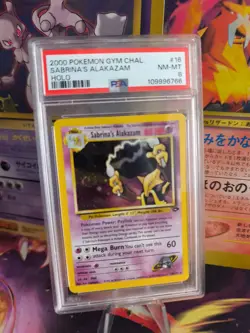 Pokemon Card Sabrina's Alakazam Simsala Gym Challenge 2000 Holo English PSA 8 - Image 7