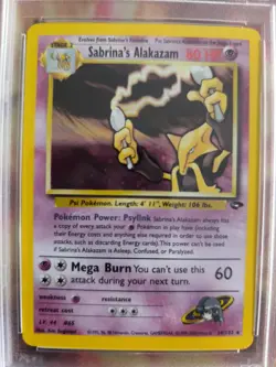 Pokemon Card Sabrina's Alakazam Simsala Gym Challenge 2000 Holo English PSA 8 - Image 9