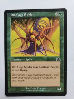 MTG Magic The Gathering Card Rib Cage Spider Creature Spider Green Prophecy - Image 3