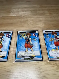 Lot Of ( 3 ) KINGDOM HEARTS TCG SORA Cards Disney Trading Card Game Level 1 & 2! - Image 14