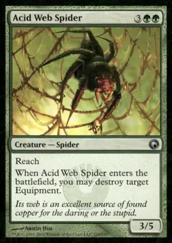 Acid Web Spider Scars of Mirrodin MTG Magic the Gathering card - Image 3