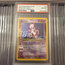 🟣 PSA 8 4th Print Mewtwo 10/102 Holo 🟣 1999-2000 Base Set Pokemon Card 🟣 - Image 3