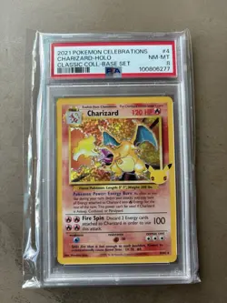 PSA 8 Charizard Holo Pokemon Card Celebrations Classic Collection 4/102 Base Set - Image 2