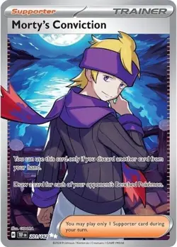 Morty's Conviction 201/162 Temporal Forces Pokemon Card Holo Mint - Image 1