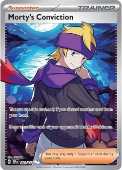 Morty's Conviction 201/162 Temporal Forces Pokemon Card Holo Mint - Image 2