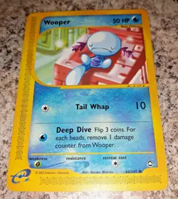 ðŸ”¥ TCG Near Mint Wooper 66/147 e-Card Series Pokemon Aquapolis 2002 NM - Image 1