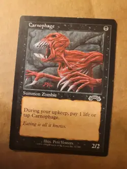 MTG Carnophage Exodus Magic 1998 (53/143) Zombie Black LP BULK DISCOUNT - Image 1