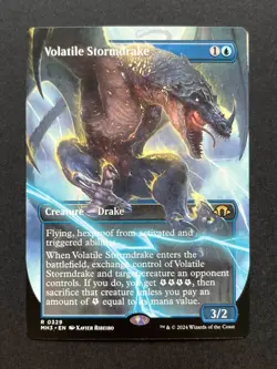 MTG Modern Horizons 3 Volatile Stormdrake Borderless Rare Non-Foil #0329 - Image 1