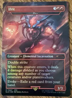 Magic The Gathering Secret Lair - Final Fantasy - Ifrit (Fury) - Rainbow Foil - Image 1
