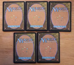 Set of 5 Borderless FOIL Dragons / Black, Blue, Green, Red, White *NM* MTG Magic - Image 4