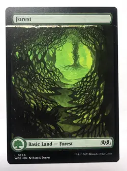 Forest 0266 Wilds Of Eldraine INK MISPRINT FULL ART MTG Magic The Gathering NM - Image 1