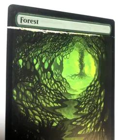 Forest 0266 Wilds Of Eldraine INK MISPRINT FULL ART MTG Magic The Gathering NM - Image 3