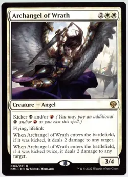 Archangel of Wrath 003/281 Rare Non Foil Dominaria United MTG Near Mint - Image 1